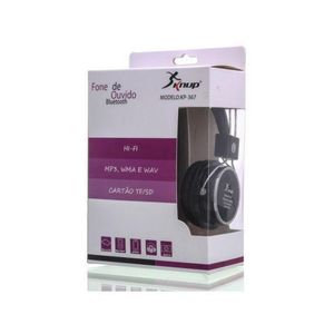 Super Fone Bluetooth Com Entrada MicroSD KP367 Preto Knup