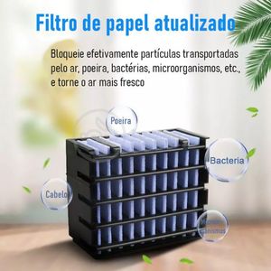 Ar Condicionado Portátil Arctic Air Cooler Umidificador Climatizador Luz Led 7 Cores Rgb