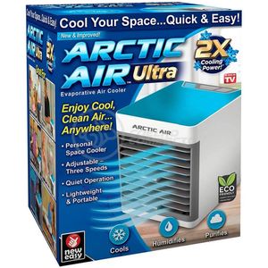 Ar Condicionado Portátil Arctic Air Cooler Umidificador Climatizador Luz Led 7 Cores Rgb
