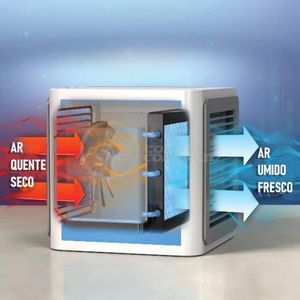 Ar Condicionado Portátil Arctic Air Cooler Umidificador Climatizador Luz Led 7 Cores Rgb