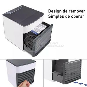 Ar Condicionado Portátil Arctic Air Cooler Umidificador Climatizador Luz Led 7 Cores Rgb
