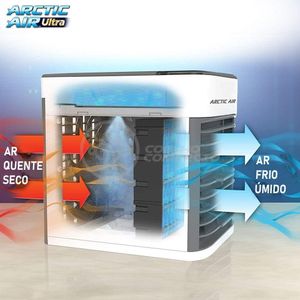 Ar Condicionado Portátil Arctic Air Cooler Umidificador Climatizador Luz Led 7 Cores Rgb