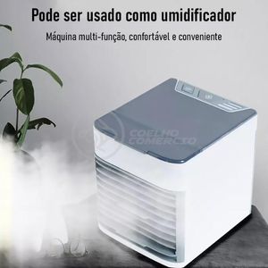 Ar Condicionado Portátil Arctic Air Cooler Umidificador Climatizador Luz Led 7 Cores Rgb