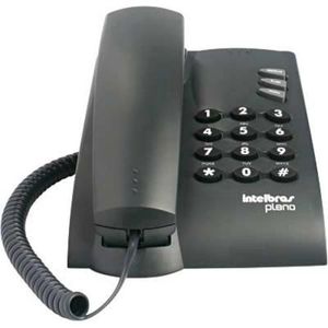 Telefone De Mesa E Parede Com Fio Preto Pleno Intelbras