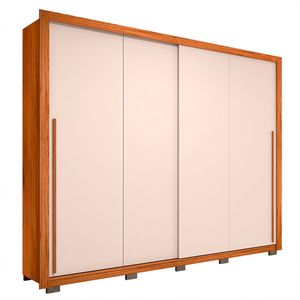 Guarda Roupa Casal Praticus 2 Portas 4 Gavetas Caemmun - Freijo/off white