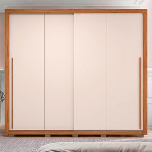 Guarda Roupa Casal Praticus 2 Portas 4 Gavetas Caemmun - Freijo/off white