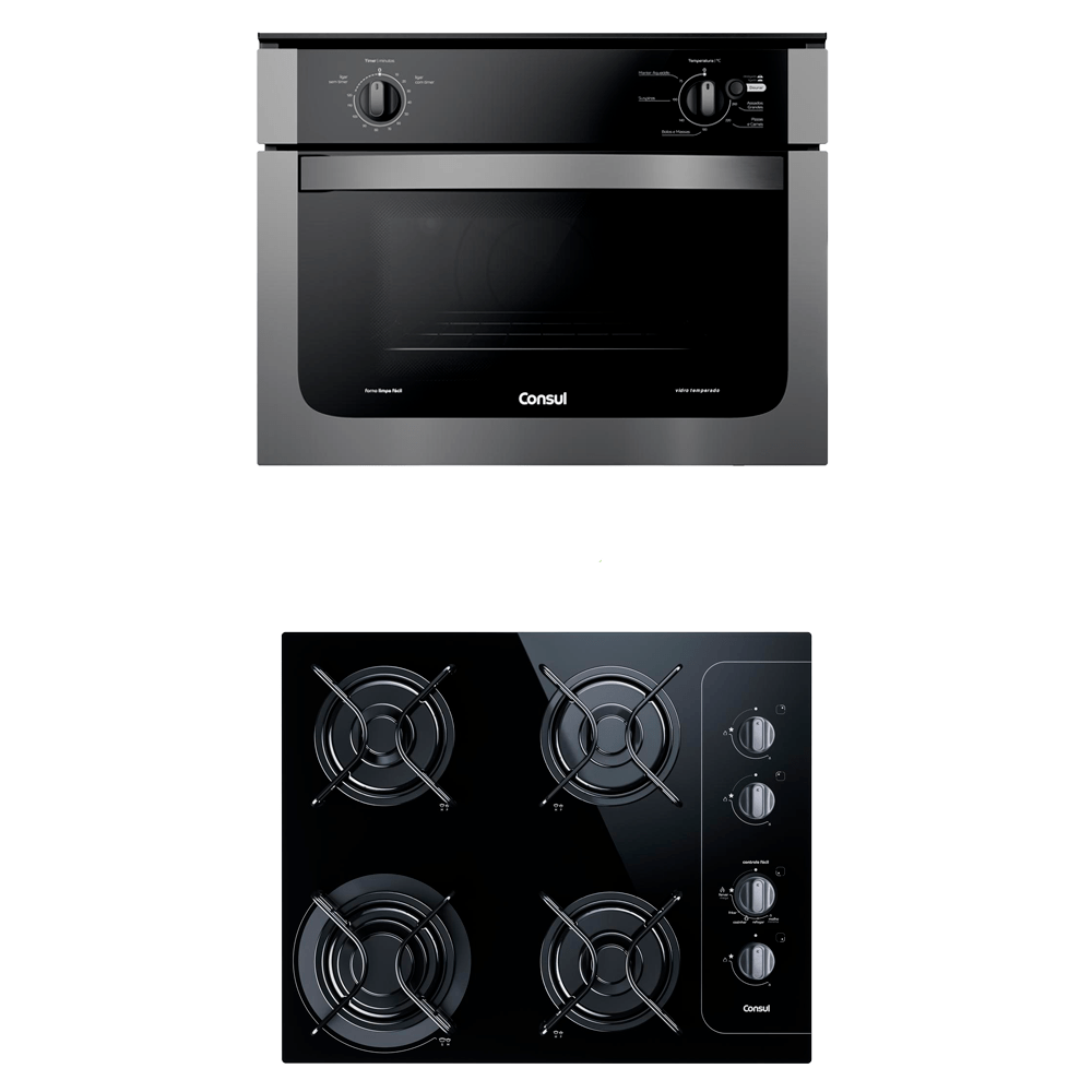 Kit Consul Cooktop Consul 4 Bocas CD060AE Bivolt e Forno Elétrico de
