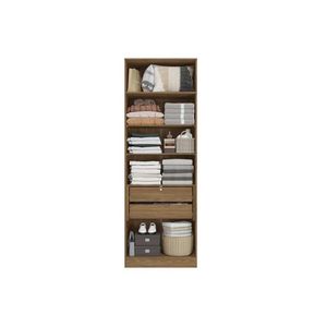 Módulo De Quarto Solteiro Guarda Roupa Adapt N535 C- 2 Portas E 2 Gavetas Branco - Kappesberg