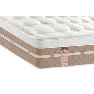 Conjunto Box Solteiro: Colchão Molas Castor Ensacadas Silver Star Air + Base Crc Suede Clean (88x188)