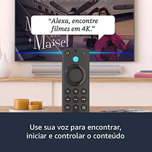 Fire Tv Stick Amazon 4k Com Controle Remoto Por Voz E Com Alexa