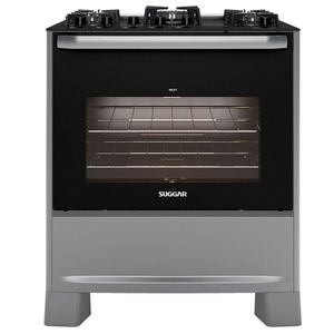 Fogão Suggar Best Glass 5 Queimadores Prata FGVBG510PRIX Bivolt