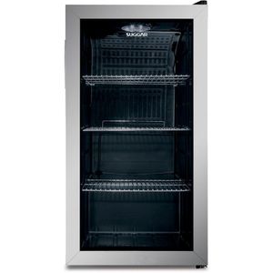 Frigobar Suggar 88 Litros FB8812IX Com Porta De Vidro Inox 220V