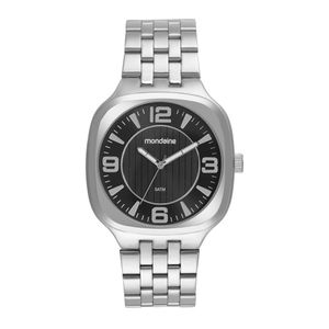 Relogio Mondaine Masculino Ref:83508g0mvne3 Retangular Prateado