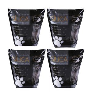 Kit Areia Higiênica para Gatos Sílica 4 Pacotes de 3.2kg - A\CASA