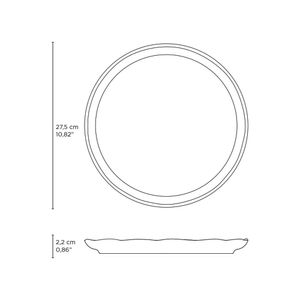 Conjunto com 6 Pratos Raso Linhas New White Ø27,5cm