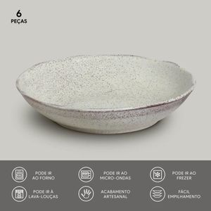 Conjunto com 6 Pratos Fundo Bio Pistache Ø22,5cm 830ml