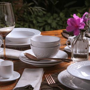 Conjunto com 6 Bowl Madeleine Branco 367ml