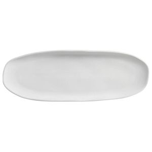 Conjunto com 4 Travessas Oval Rasa Grande Orgânico New White 36x13cm
