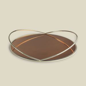 Bandeja Mirror Vidro Dourado - A\CASA