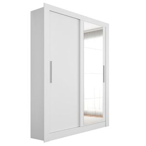 Guarda Roupa com Espelhos 2 Portas 2 Gavetas Santiago Caemmun - Branco