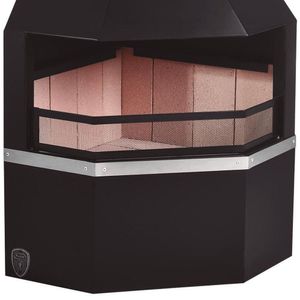 Lareira De Canto Grande C Kit Instalação Preto Fornos Pinhal