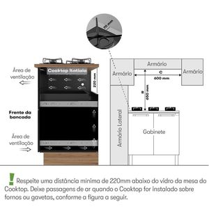 Cooktop Itacook Itatiaia 5 Bocas Preto Bivolt 127 E 220V