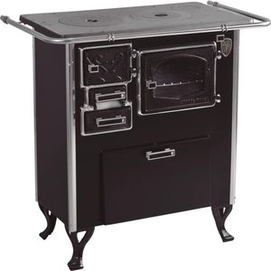 Fogão A Lenha Com Forno E Caixa Dir Preto Fornos Pinhal N1