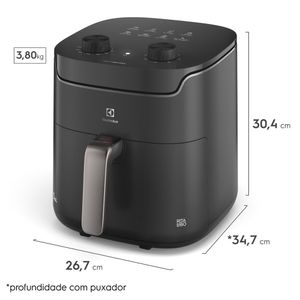 Air Fryer Electrolux por Rita Lobo 5,6L Cinza Efficient Economia de Energia 1400W (EAF40)
