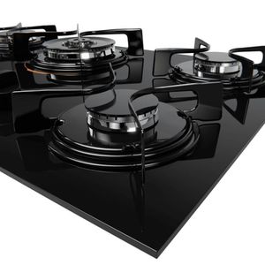 Cooktop 5B Preto Com Mesa De Vidro Atlas U Top Bivolt
