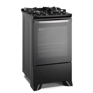 Fogão De Piso Electrolux De 4 Bocas Experience Com Vaporbake Fe4gp Preto Bivolt
