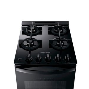 Fogão Brastemp Mesa Vidro 4 Bocas Preto Bfo4vae - Bivolt