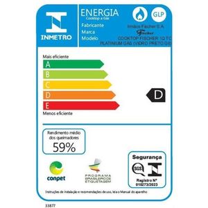 Fogão Cooktop Fischer 1 Boca Tripla Chama Platinium 33790-92104 Bivolt