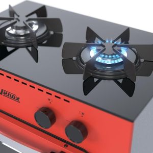 Fogão Portátil 2 Bocas Venax Mini Cook GLP Vermelho