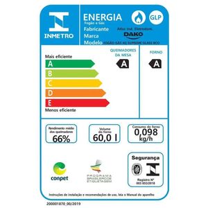 Fogão 4 Bocas Dako Supreme Glass Acendimento Automático A Gas Branco Bivolt
