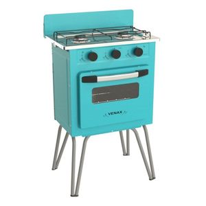 Fogão Portátil 2 Bocas Venax Gemini Vetrô a Gás GLP - Verde