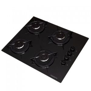 Cooktop 4 Bocas à Gás Mesa De Vidro Temperado 6mm Preto Biv