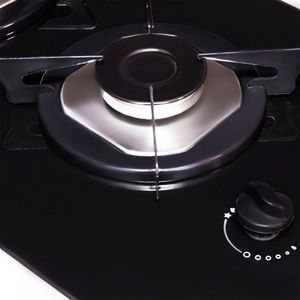 Cooktop 4 Bocas à Gás Mesa De Vidro Temperado 6mm Preto Biv