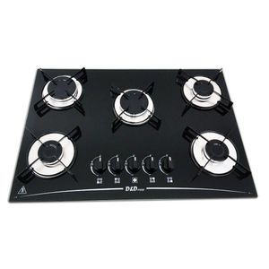 Cooktop a Gás 5 Bocas Mega Chama Bivolt D&D Metal CE05PR