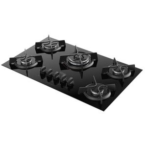 Cooktop Dako Supreme 5 Bocas Tripla Chama Preto Bivolt