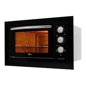 Forno Elétrico De Embutir Fischer Fit Line 48 Litros Preto 110V