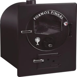 Forno A Lenha De Embutir Lux Preto Médio Da Fornos Pinhal