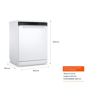 Lava-louças 15 serviços Brastemp com Smart Sensor - BLF61AB - Branco