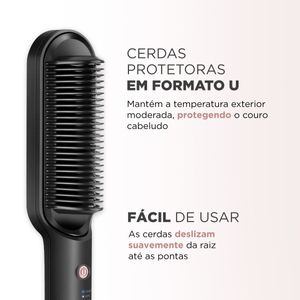 Escova Alisadora Black Rose Mondial Preto e Rose 36W EA-07