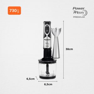 Power Mixer Premium Mondial Preto e Inox 500W M-07
