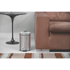 Lixeira Inox com Pedal Tramontina Polido e Balde Interno 3 L