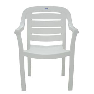 Cadeira Tramontina Miami Branco com Braços Encosto Horizontal em Polipropileno