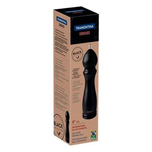 Moedor de Pimenta e Sal Tramontina Black em Cerâmica com Recipiente de Madeira 8"