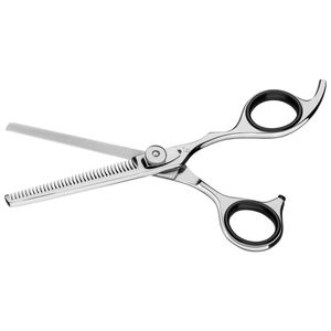 Tesoura para Cabelo Tramontina em Aço Inox com Fio Desbaste e Apoio Fixo para Dedo 6"