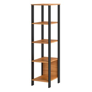 Estante 5 Prateleiras Industrial 33 x 44 x 135 cm F28 Dalla Costa Freijó/Preto