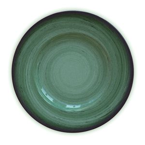 Prato Raso Tramontina Rústico Verde HS em Porcelana Decorada 27 cm